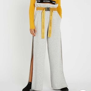 NWT: Ivy Park Paperbag Waist Split-Leg Joggers MED